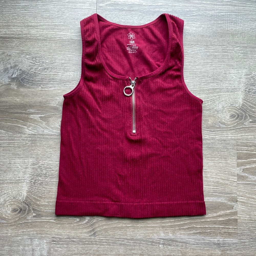 Maroon Crop Top